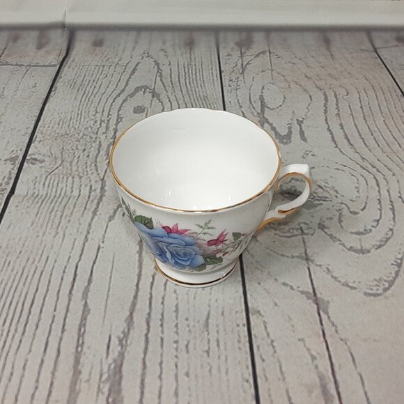 Royal Vale Bone China England Blue Rose Floral Tea Cup & Saucer Set 7871 - Picture 5 of 16